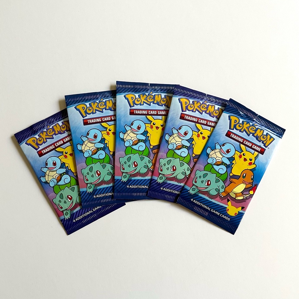 5 Pokémon Card Sealed Packs 2021 Anniversary Edition